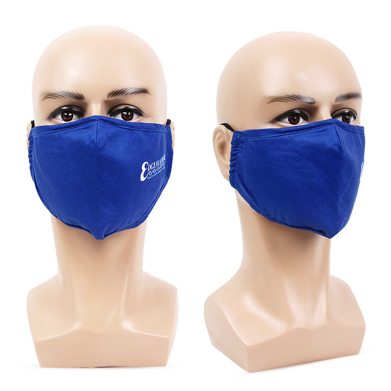 Custom Face Mask w/ Adjustable Nose Bridge 1 Color Screen Printing